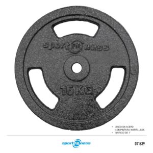 Bikes & Fitness Shop - DISCO ESTANDAR PREMIUM EN ACERO 1PUL -15KG