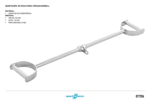 Bikes & Fitness Shop ADAPTACION POLEA ESPALDA CON AGARRE CERRADO SPORTFITNESS