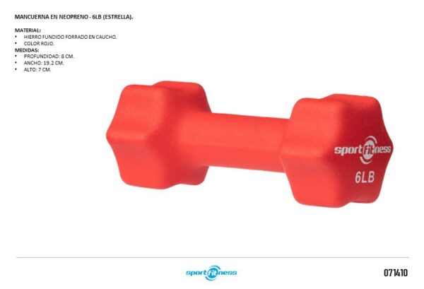 MANCUERNA EN NEOPRENO (ESTRELLA) SPORTFITNESS - Imagen 7
