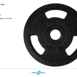 Bikes & Fitness Shop DISCO OLIMPICO PREMIUM EN ACERO 2PUL -10KG